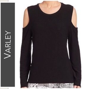 Varley Euclid Cold-Shoulder Open Back Sweater
